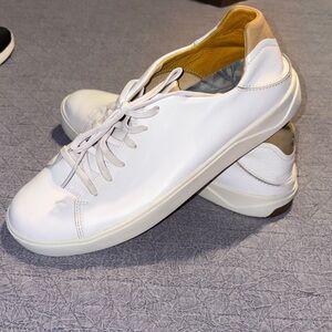 OluKai Men's White Leather Sneakers